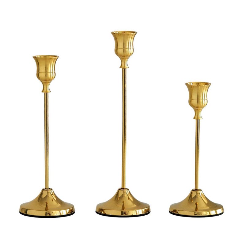 European-style minimalist small candlestick ornaments for candlelight dinners, wedding props, and holiday decorations.